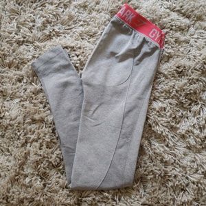 Size S Heather Grey/Pink Gymshark Flex Leggings